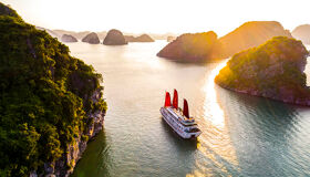 Sail into Halong Bay’s golden hour aboard Syrena Cruise